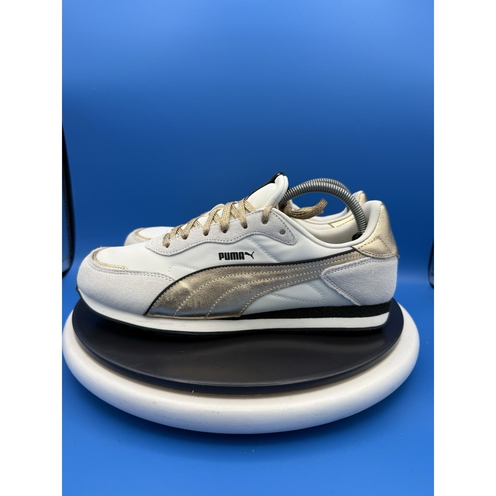 Puma‎ ST Miler Rose Womens Size 11 White Gold Retro Sneakers Shoes 405891-01 NEW